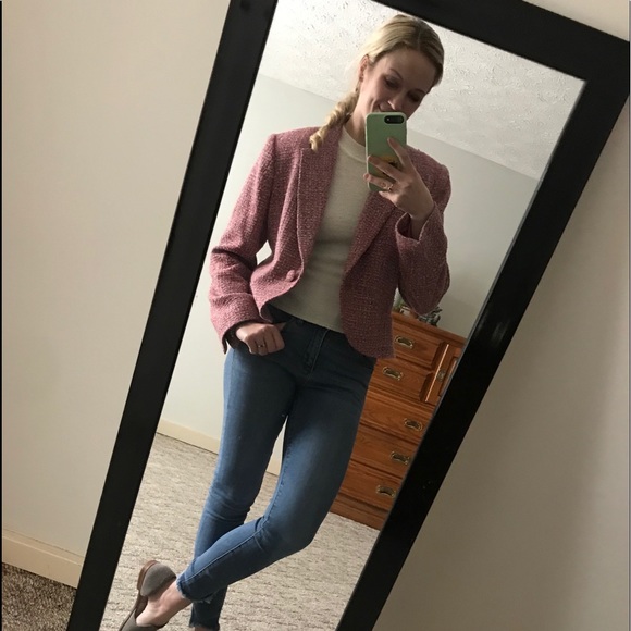 Harolds dusty pink wool tweed blazer - Picture 3 of 7